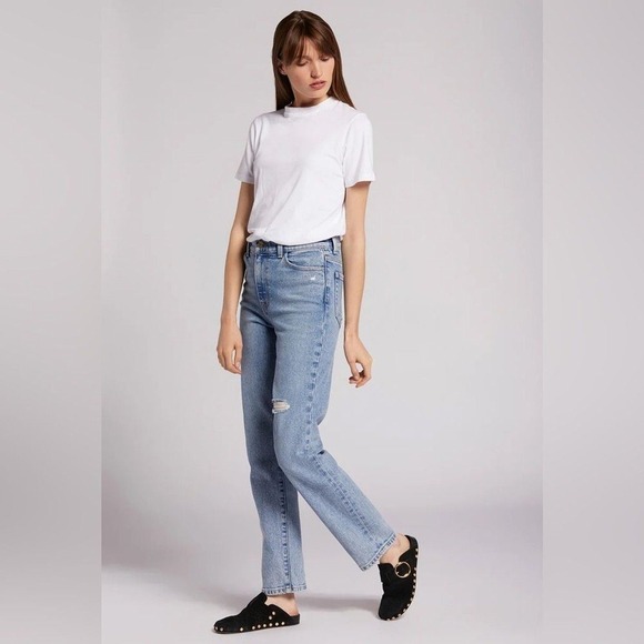 Current/Elliott Denim - Current Elliott Women's 25 Distressed Light Wash‎ Camino Denim Jeans Designer